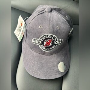 Vintage New Jersey Devils Hat Cap Strap Back NHL Stanley Cup Champions 2000 NWT